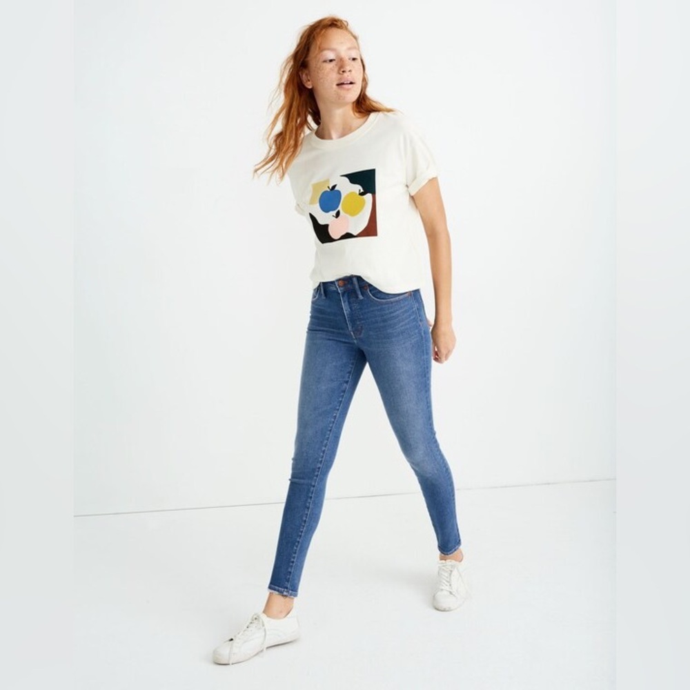 Madewell 9" Mid-Rise Skinny Jeans in‎ Pearson Wash.